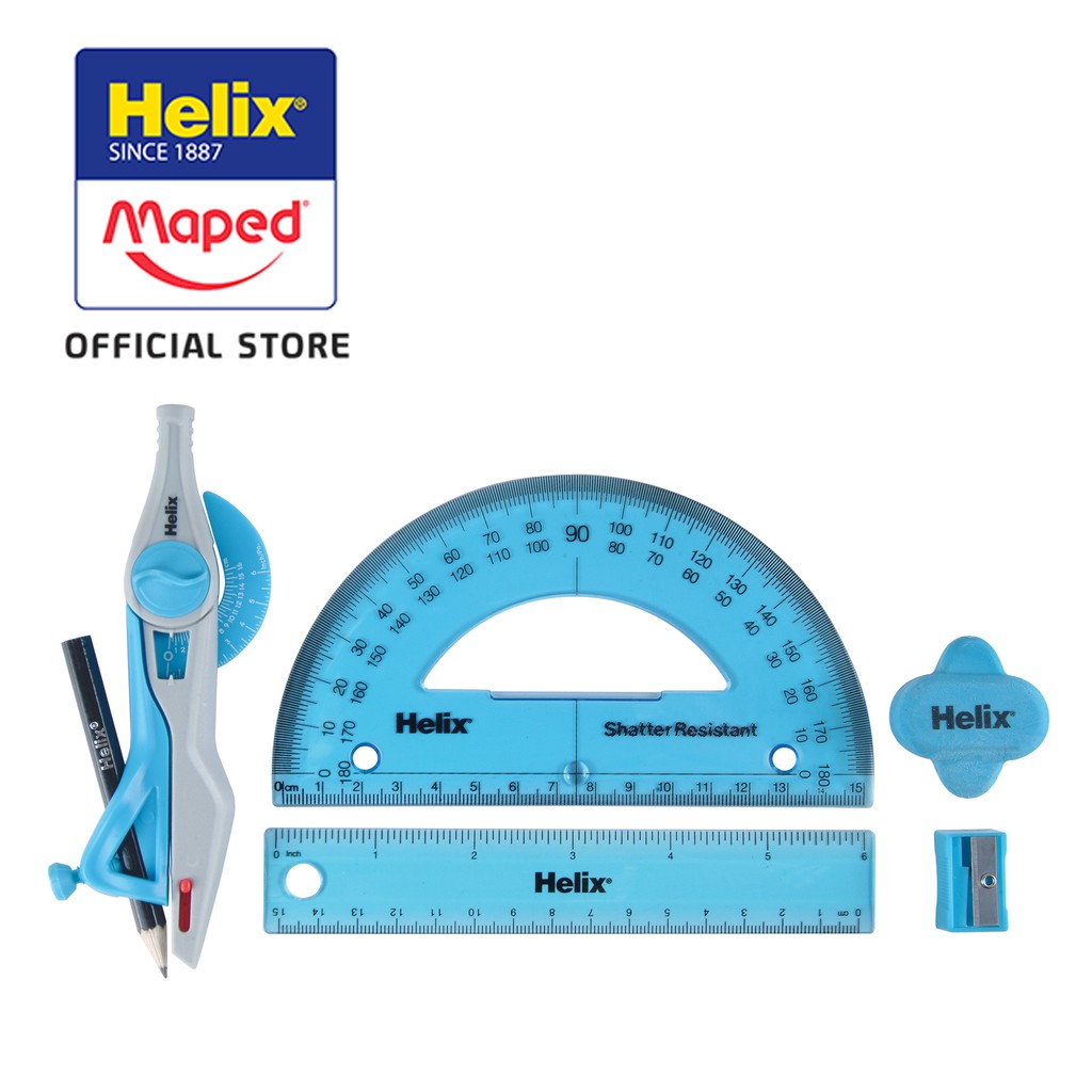 

Helix Maths Set Super School Kit 6 Pcs Asscol