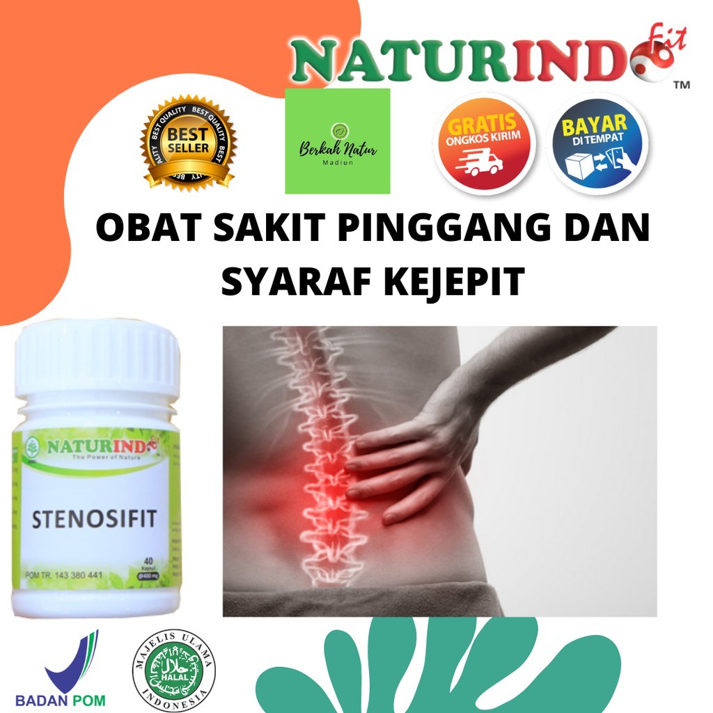 Obat sakit Pinggang syaraf kejepit kecetit nyeri pinggang mujarab Stenosifit Natur