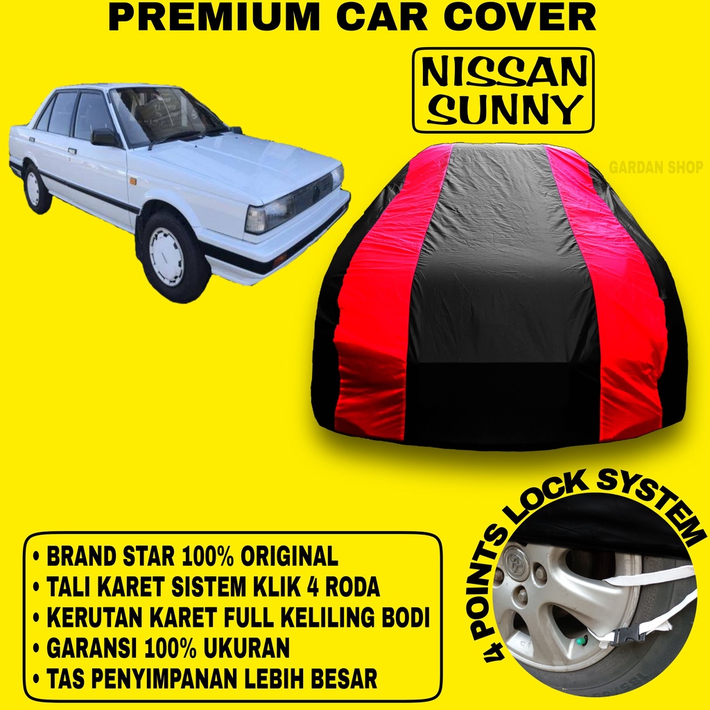 Body Cover NISSAN SUNNY Sarung MERAH Penutup Bodi Mobil Suny Sentra Waterproof PREMIUM