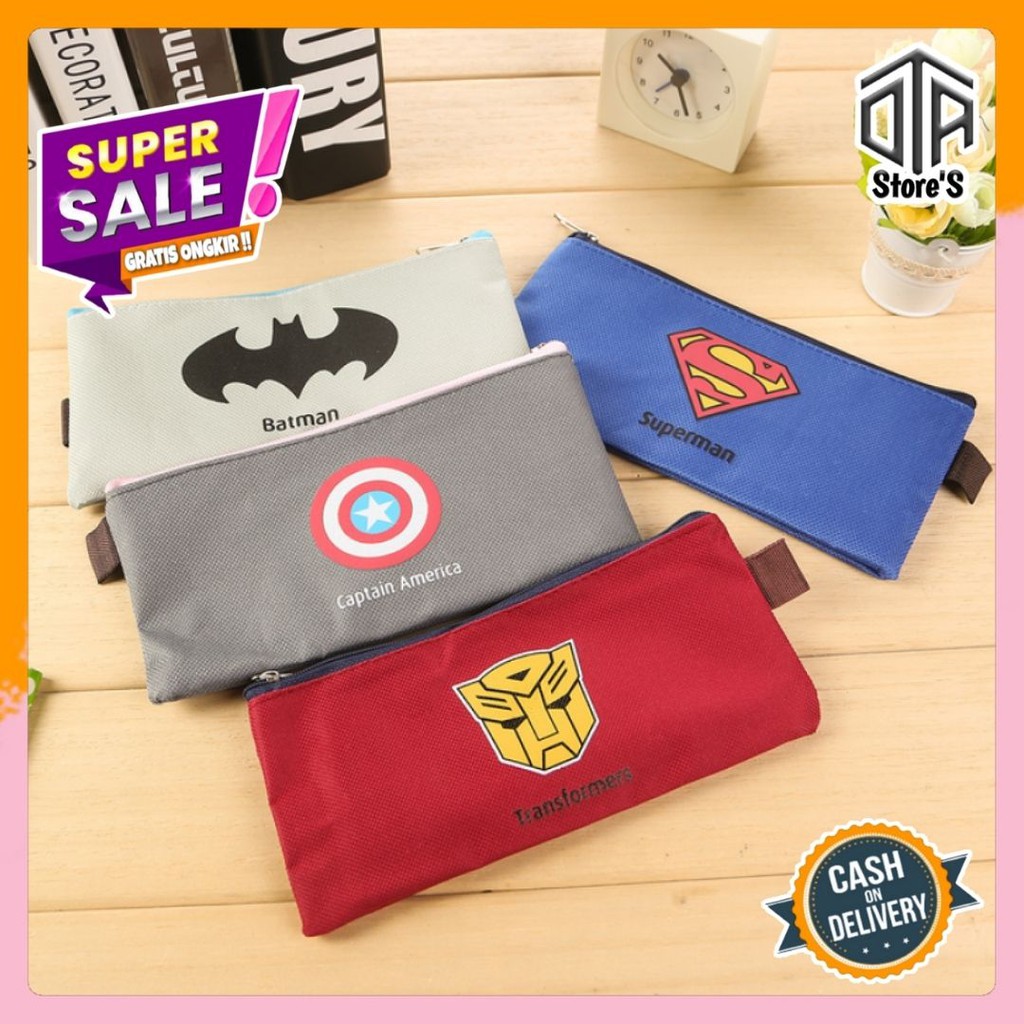 

Tempat Pensil Hero Jagoan Pencil Case Stationery Unik Tempat Penyimpanan Alat Tulis Kecil Murah