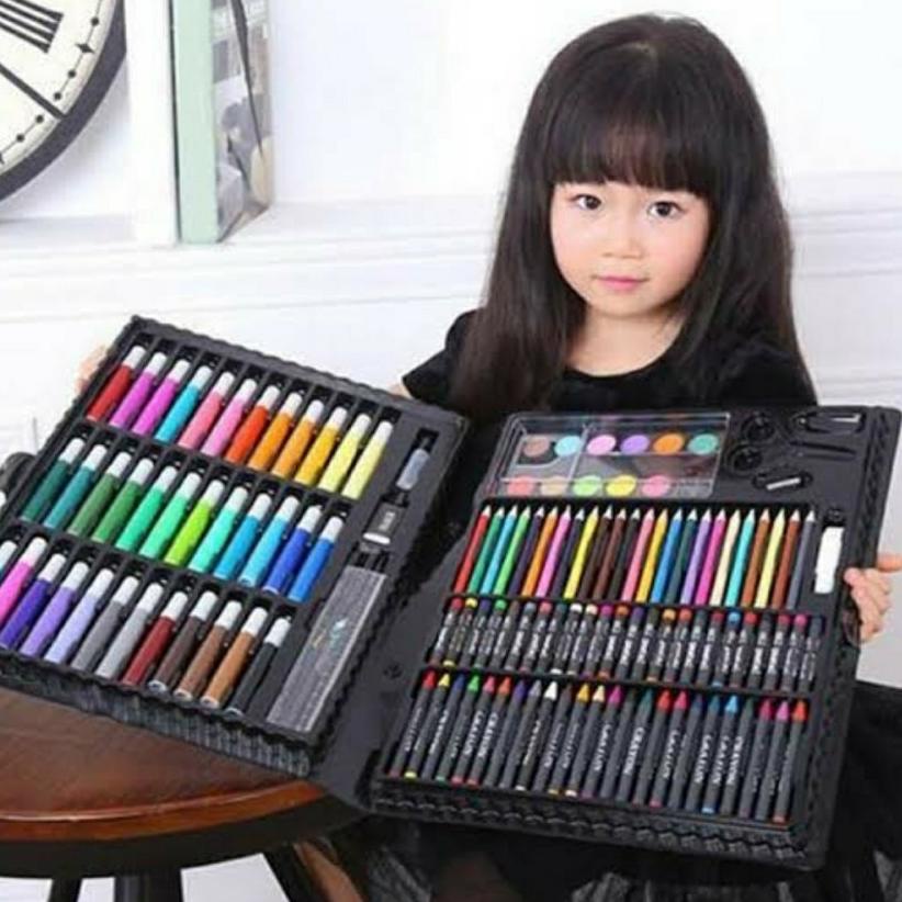 

Hadir Terkini Crayon Anak Pengasah 208pcs DAN 150pcs Set Alat Menggambar Melukis Anak-anak Crayon