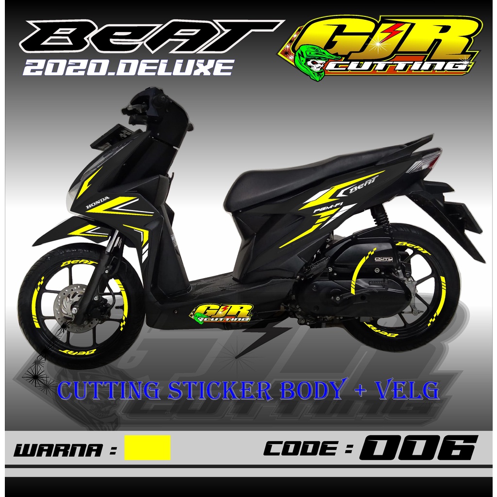 Cutting Sticker Beat Deluxe - Free Sticker VELG Stiker Motor Beat - Cutting Stiker Honda Beat Deluxe