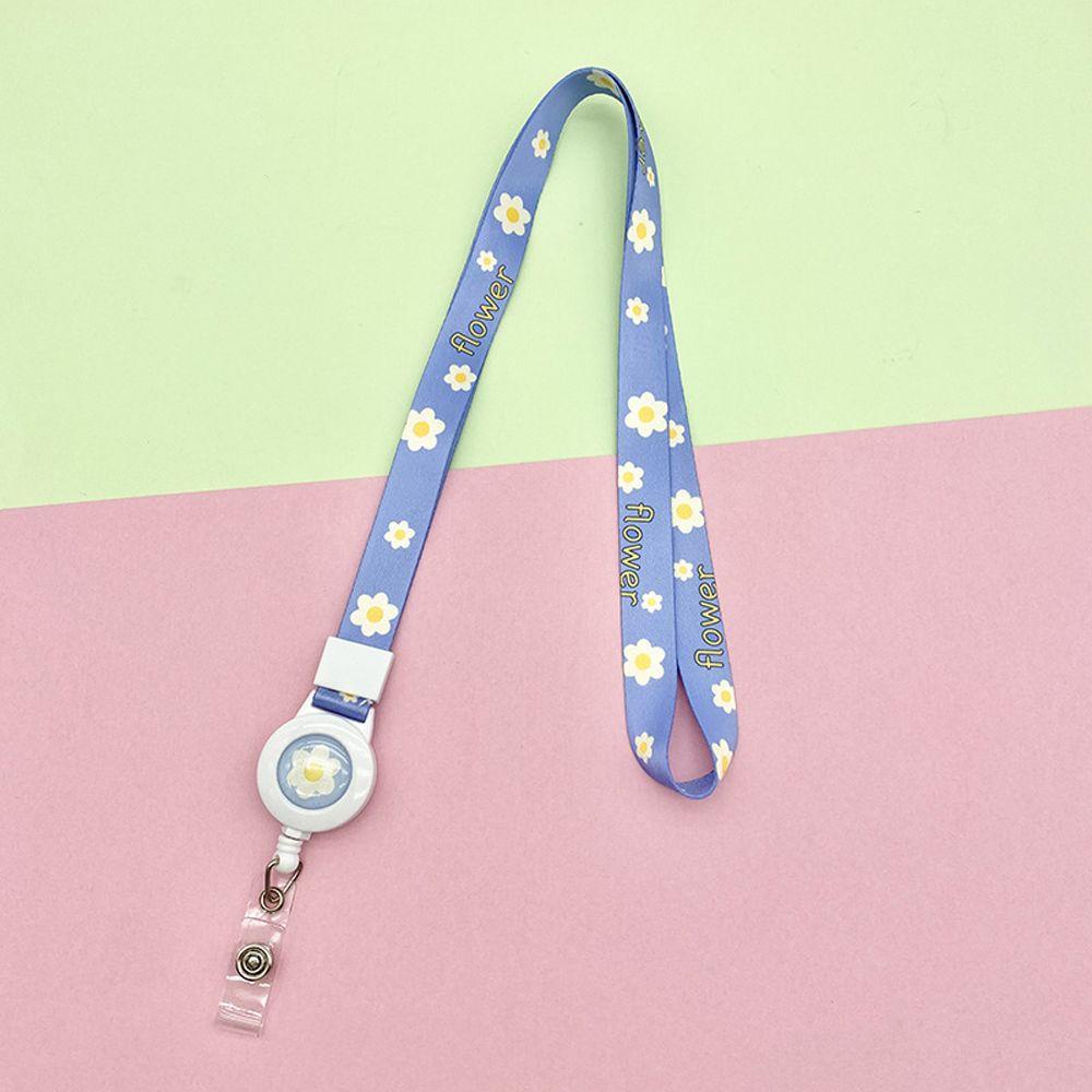 Lanfy Tali Lanyard Retractable Dengan Klip Holder Kartu ID Untuk Sekolah / Kantor