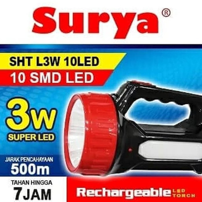 SENTER SERBAGUNA SURYA SHT 10LED+3W