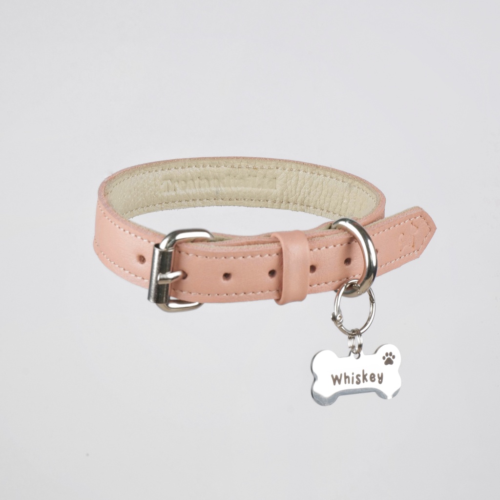 KALUNG ANJING KULIT ASLI CUSTOM NAMA