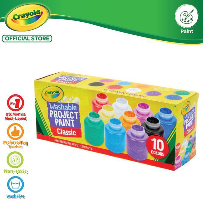 

CRAYOLA WASHABLE KIDS PAINT - 10 COLOR