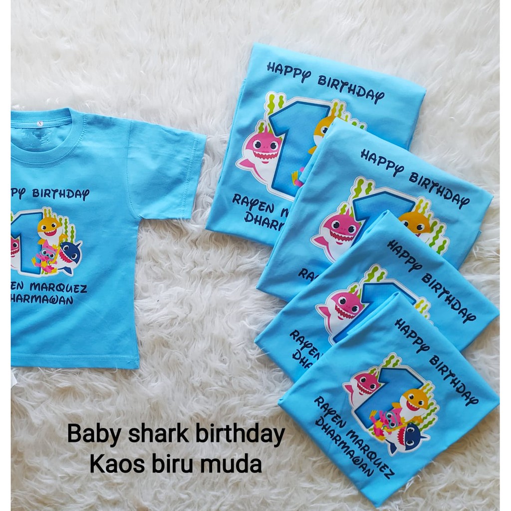 Baby Shark Birthday Kaos Couple Best Seller