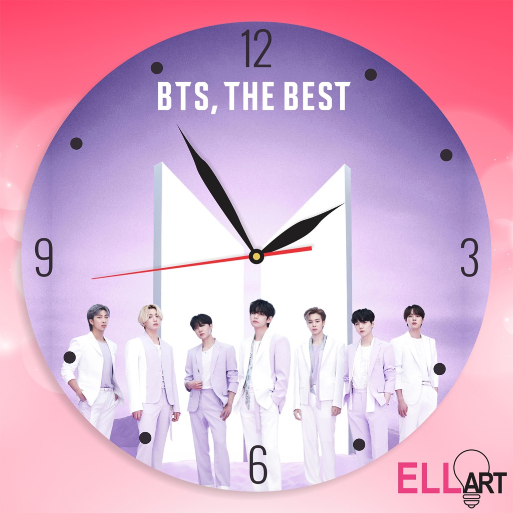 Jam Dinding Unik BTS RM Jimin Pajangan Kpopers Foto Member Dekorasi Idol Bangtan