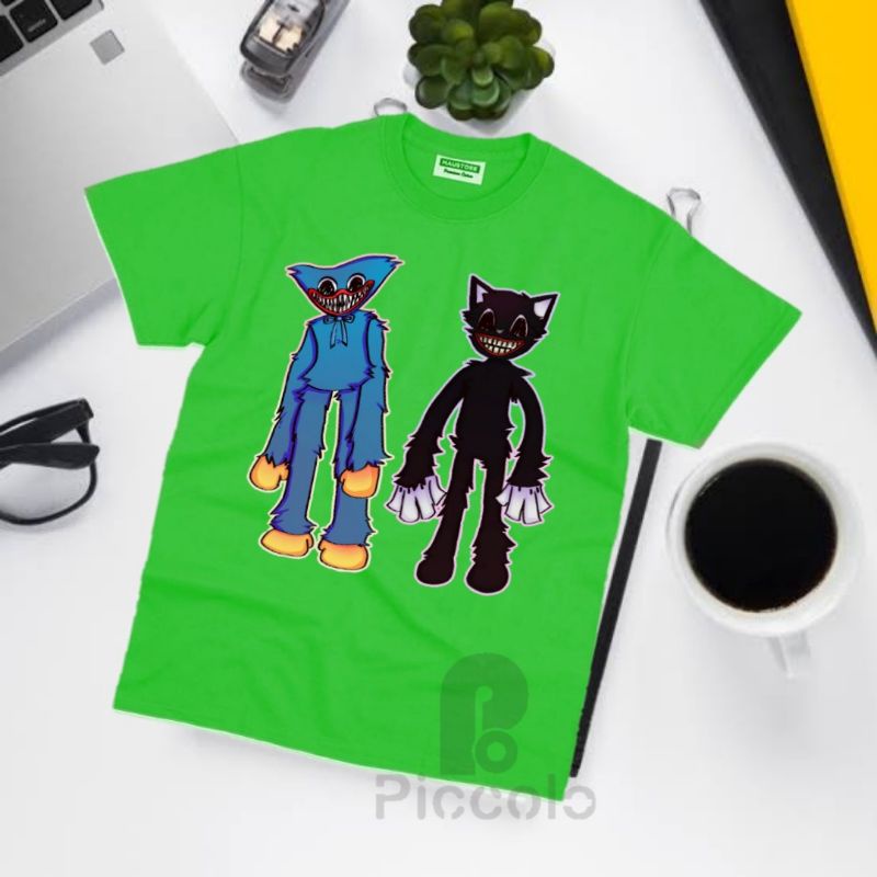 baju kaos anak huggy wuggy lengan pendek