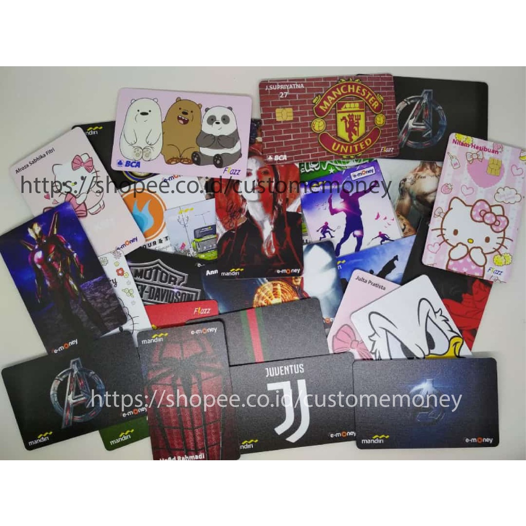 KARTU EMONEY MONSTER COOKIES CUTE Kartun Anime  ETOLL E-MONEY MANDIRI FLAZZ BCA GEN 2 TAPCASH BRIZZI - 1 SISI