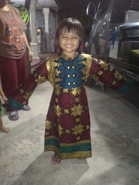 Gamis Anak Batik Songket Palembang
