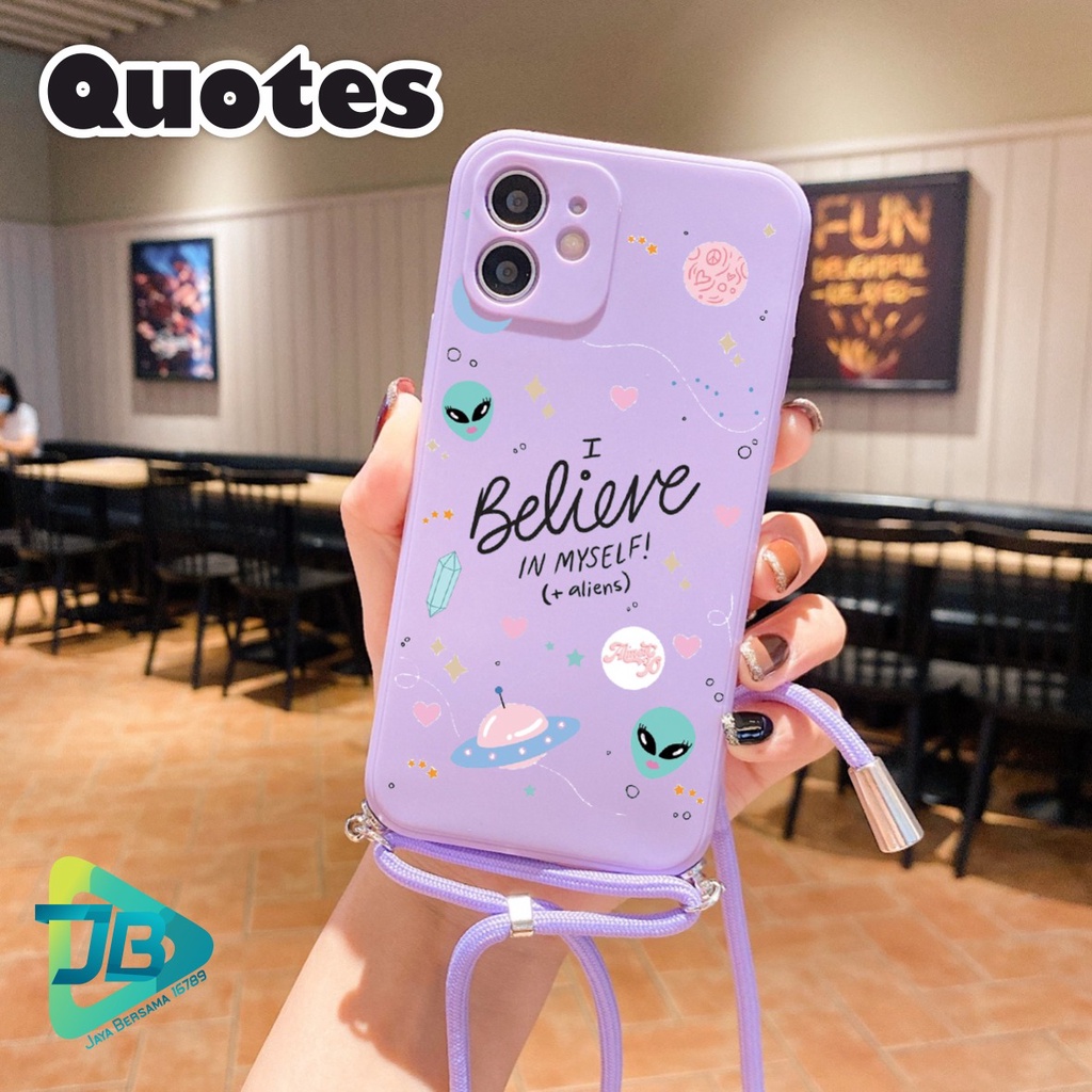 SOFTCASE SILIKON SLINGCASE TALI LANYARD STRAP PHONE MACARON PELINDUNG KAMERA QUOTES OPPO VIVO SAMSUNG XIAOMI REALME IPHONE ALL TYPE JB5434