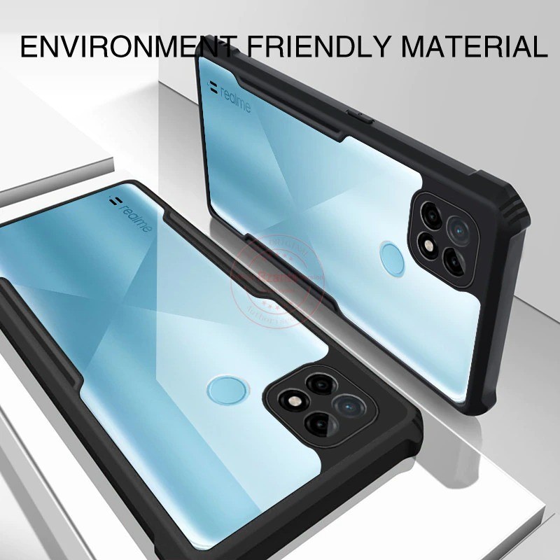REALME C20 C21 C21Y C11 2021 CASE SHOCKPROOF HARDCASE FUZE CLEAR BUMPER CRACK BENING TRANSPARAN CASING PROTECT CAMERA COVER PELINDUNG KAMERA