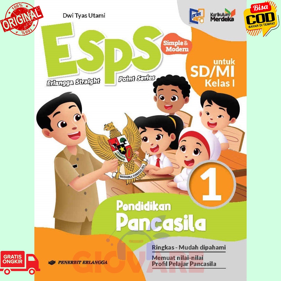 Jual BUKU ESPS PENDIDIKAN PANCASILA KELAS 1 ERLANGGA KURIKULUM MERDEKA ...