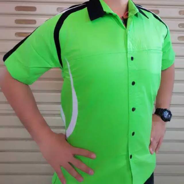 KEMEJA POLOS OTOMOTIF TYT WARNA IJO STABILO