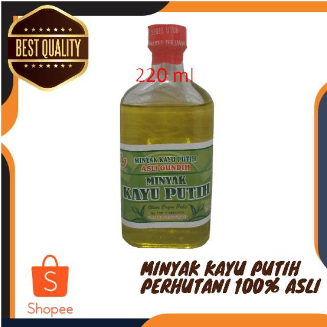 Minyak kayu putih perhutani asli 220 ml botol kaca