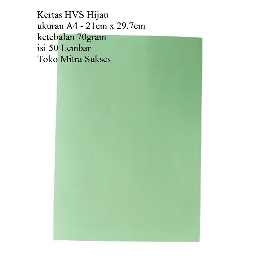 

50 Lembar Kertas HVS Hijau A4 70gram