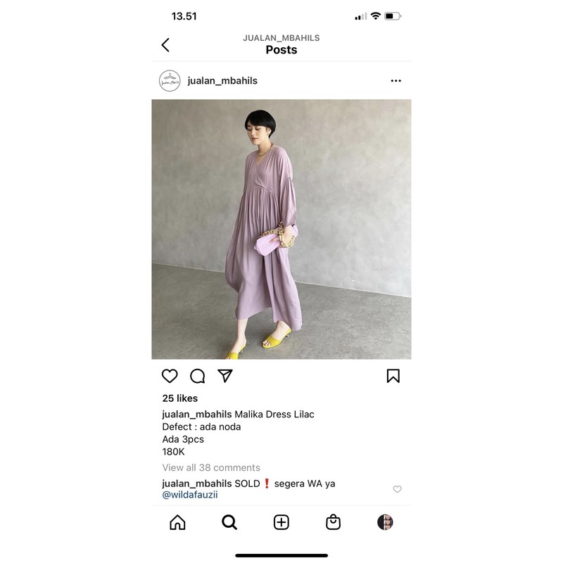 malika dress lilac trick n tricky