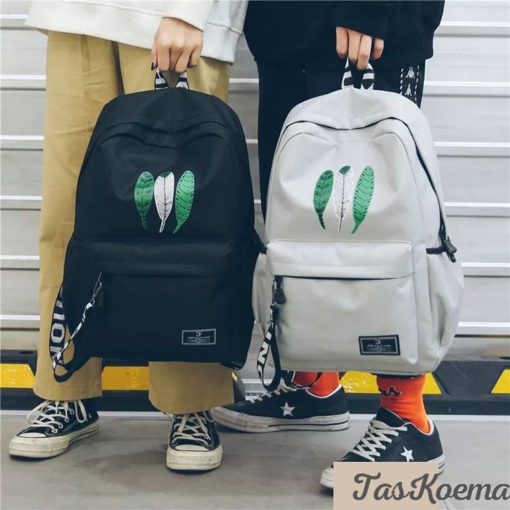 [COD] Ransel Backpack Polos Warna Solid Tas Sekolah SD SMP SMA Kapasitas Besar Trendy Korean Style TasKoema