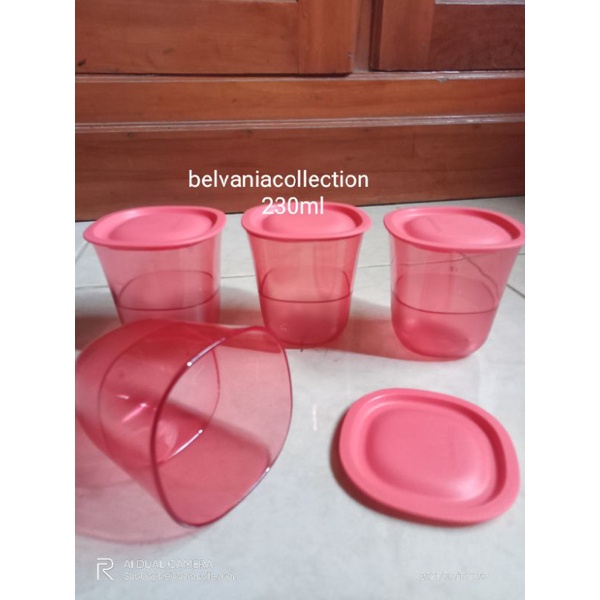 Tupperware gelas kristal bening cristalyn low 4pcs