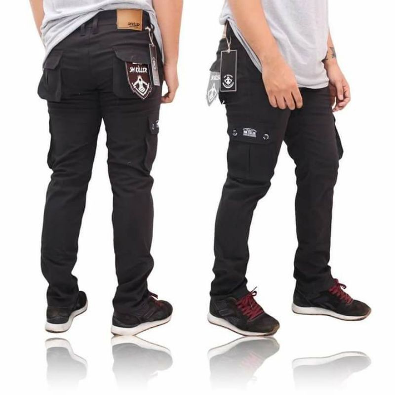 CELANA PANJANG TWILL CARGO KANTONG SAMPING
