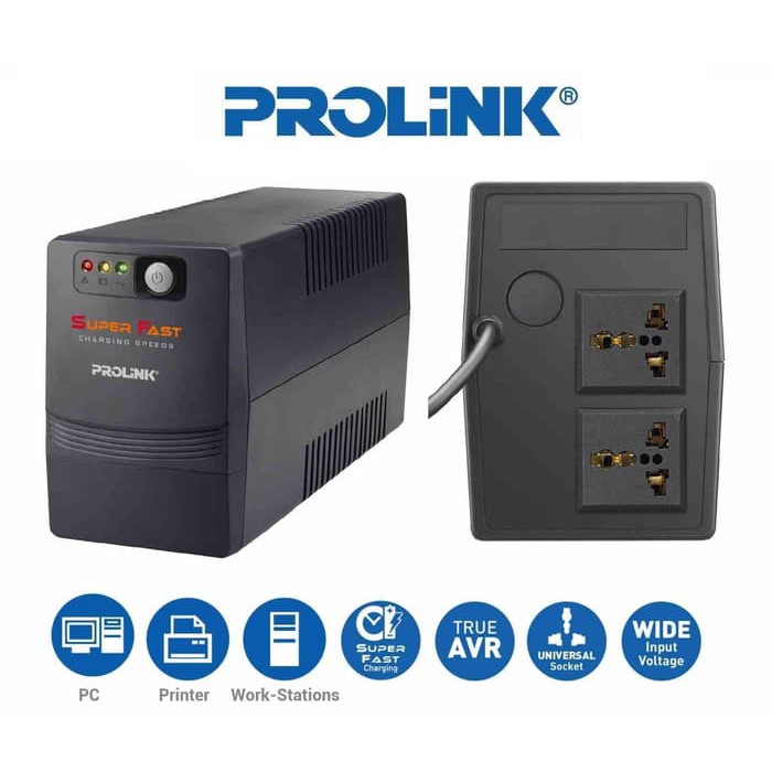 PROLINK PRO700SFCU Super Fast Charging Line Interaktif UPS 650VA