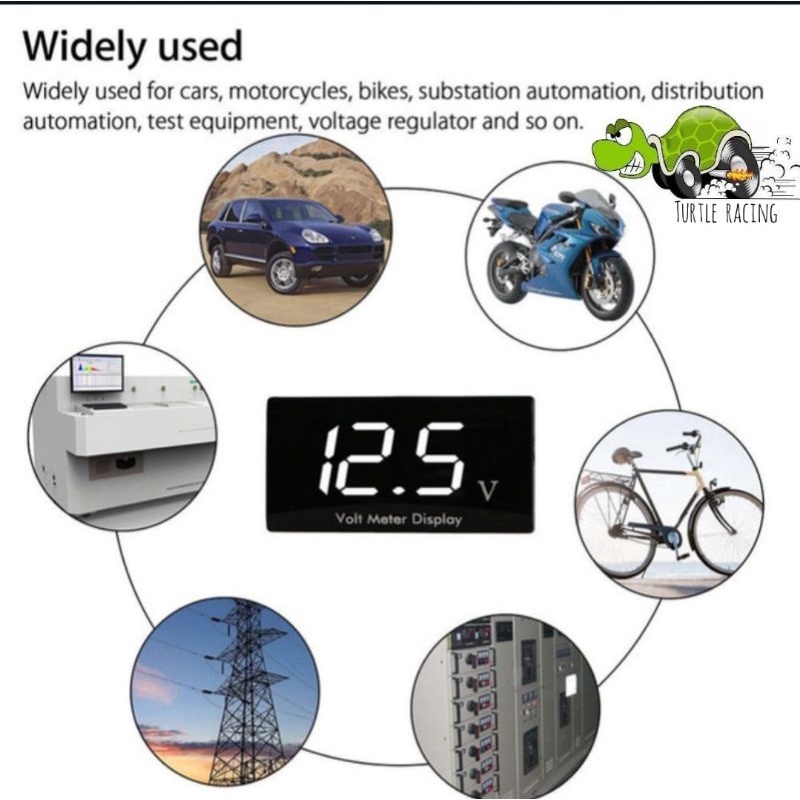 Volt Meter Motor Volt Meter Aki Digital Alat Pengukur Aki Motor