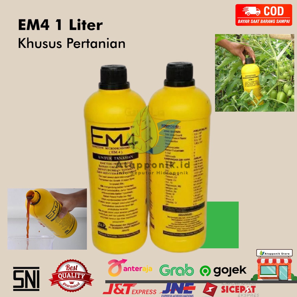 Pupuk Organik Cair EM4 Pertanian 1 Liter