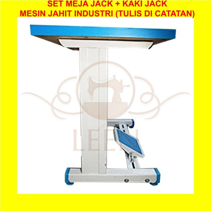 Meja &amp; Kaki Impor SET JACK Mesin Jahit Industri High Speed Obras LEEN