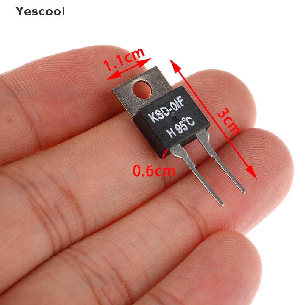 Yescool KSD-01F 95 Degc 2Pcs Saklar Sensor Termostat Suhu