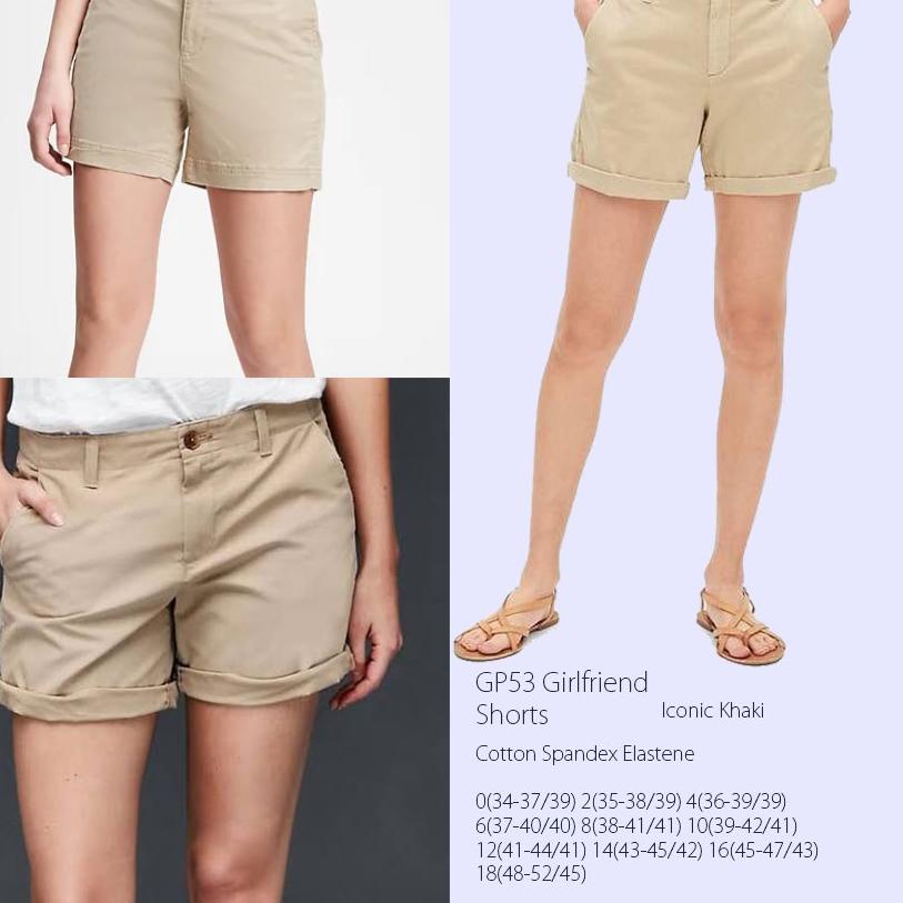 LANGSUNG KIRIM.. GAP Khaki Girlfriend Shorts GP53 GIRLFRIEND SHORTS