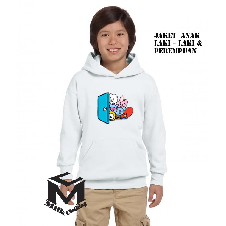 Jaket Sweater Hoodie Anak Anak BT21 BTS Murah Uniqlo Lucu 01