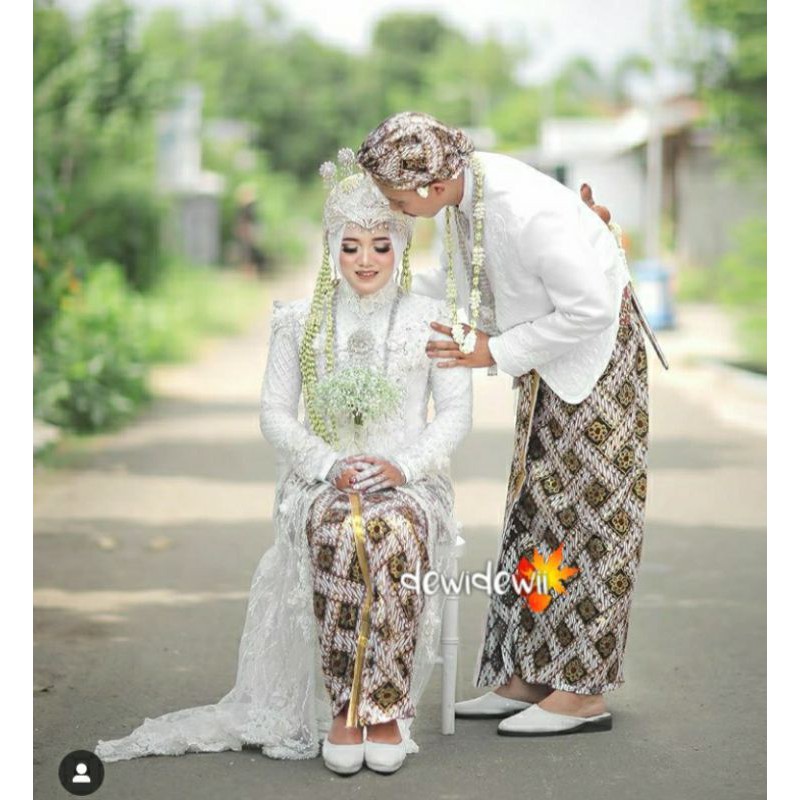 Sepasang Jarik Pengantin Prodo - Motif Parang Matahari