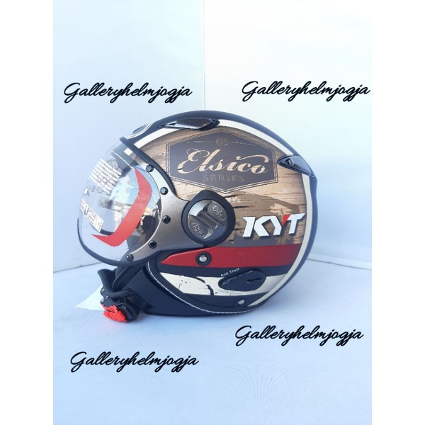 KYT ELSICO #4 BLACK DOFF CREAM