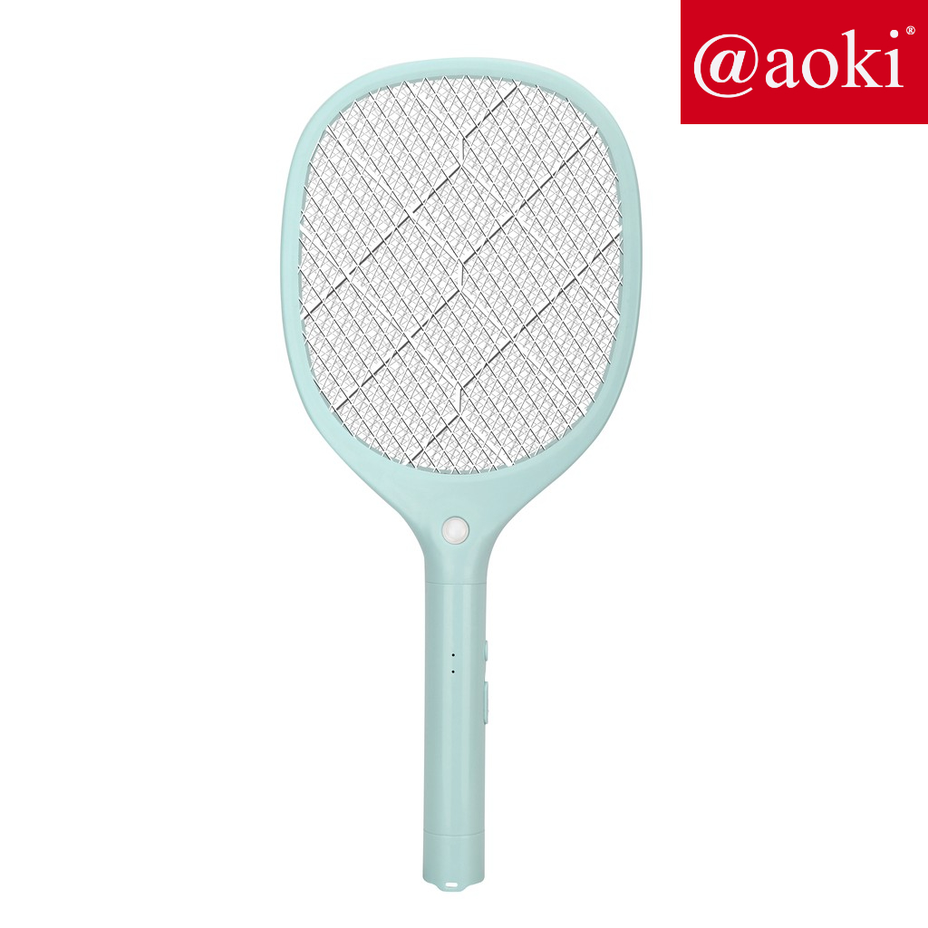 Aoki Raket Nyamuk Baterai Lhitium Kabel Charger Warna Macaron