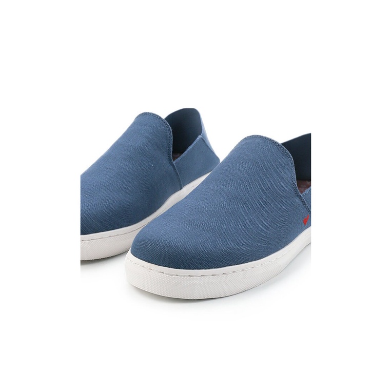 SEPATU SLIP ON OBERMAIN PRIA ORIGINAL CASUAL BRANDED ASLI BIRU OM10