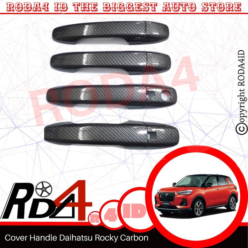 Cover Handle Raize Rocky 2021 Gagang Pintu Mobil Carbon