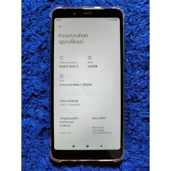 Hp Second Xiaomi Redmi Note 5 Pro Ram 6GB/64GB Snapdragon 636
