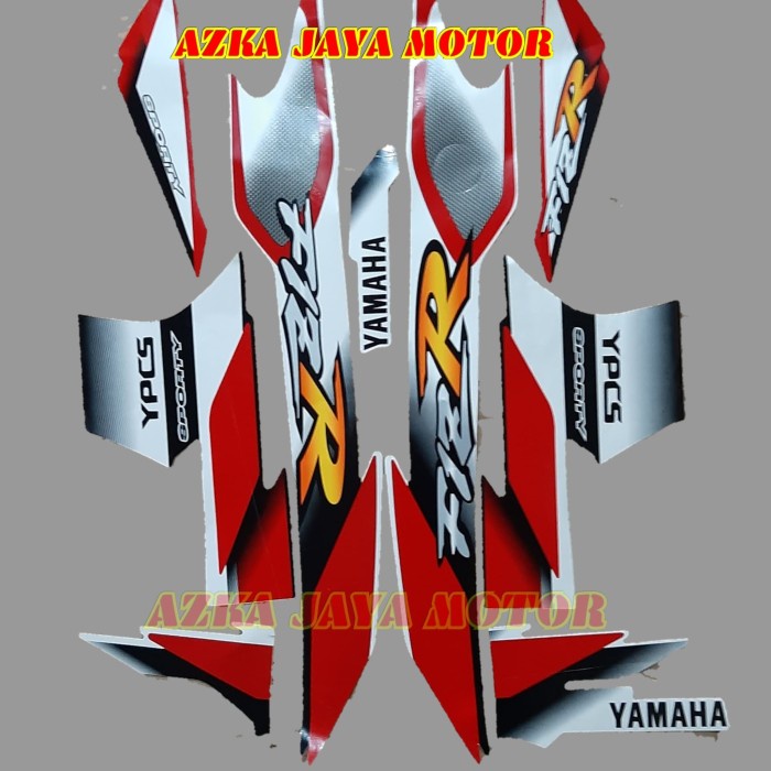 striping sticker full body Yamaha F1ZR 2001 merah putih