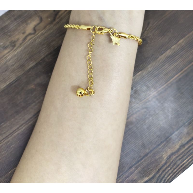 Fifi Fashion Gelang Tangan Simple Model Perhiasan Lapis Emas G31