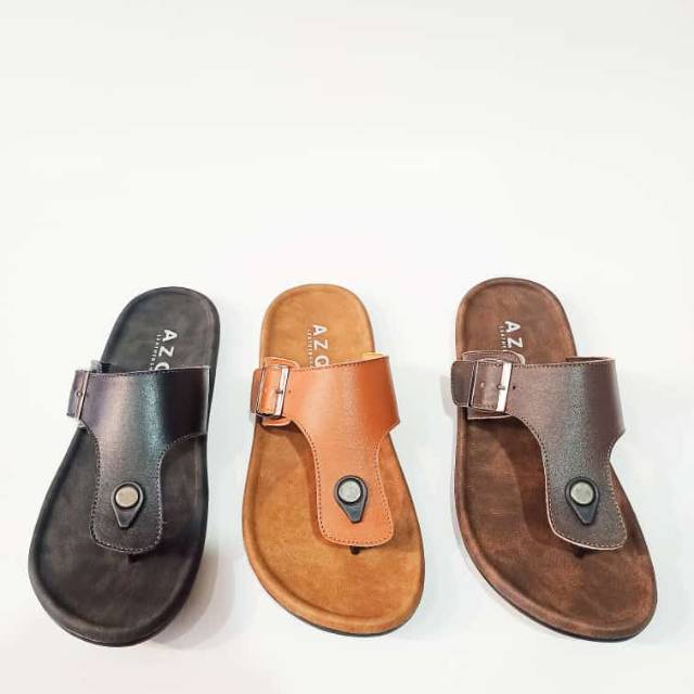 Sendal Kulit Pria / Sendal Kulit Asli Sapi Pria / Sendal Kulit Garut / Sendal Pria Modern / Capit