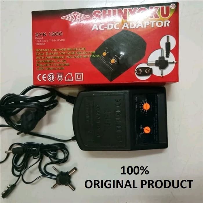 ADAPTOR AC DC SHINYOKU 1200mA SYK 1200M