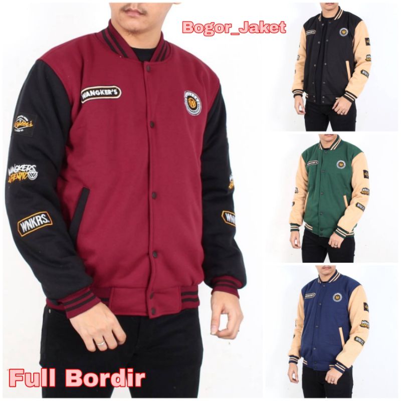 Jaket Baseball Varsity Vintage Club || Varsity Jacket Baseball Full Bordir