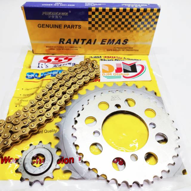 GEAR SET SSS 415H RACING YAMAHA RX-KING / F1ZR /JUPITERZ / MX OLD / MX NEW / VEGA