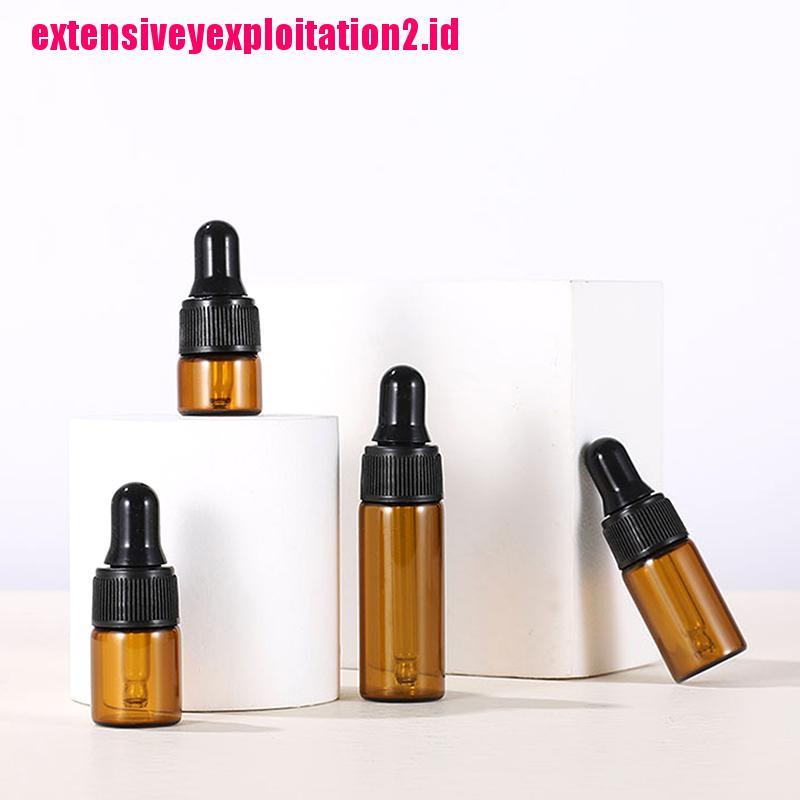 10pcs / Set Botol Kaca Kosong Ukuran 1 / 2 / 3 / 5ml Untuk Essential Oil