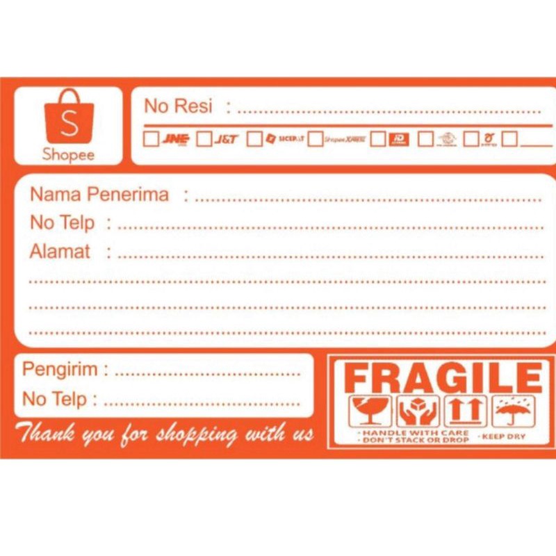 

Stiker pengiriman olshop 1 pack (100 pcs)