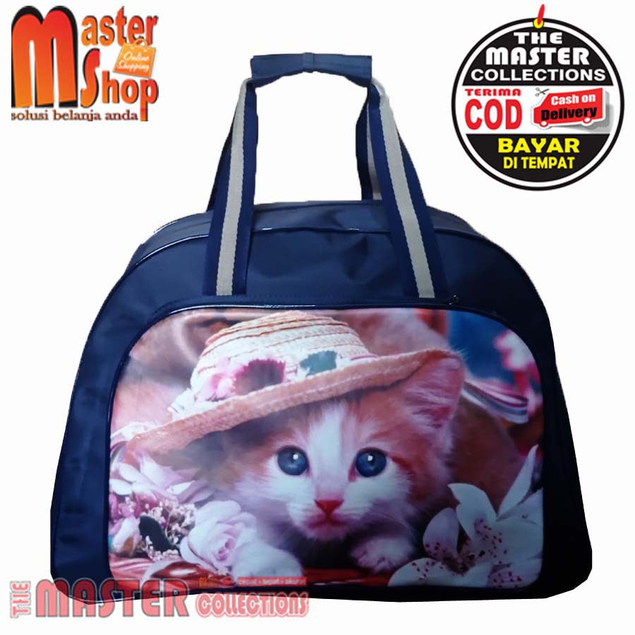 Tas pakaian motif/TAS TRAVEL TAS KOPER JINJING PAKAIAN ELLE KUCING/tas cewek/tas wanita