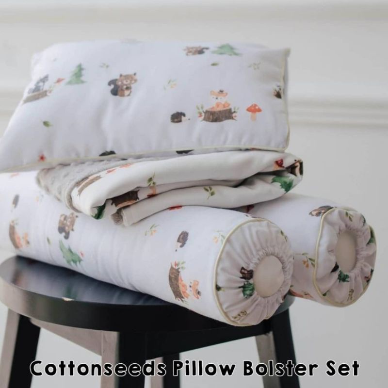 Cottonseeds Pillow Bolster Set / Bantal Guling Anak Bayi