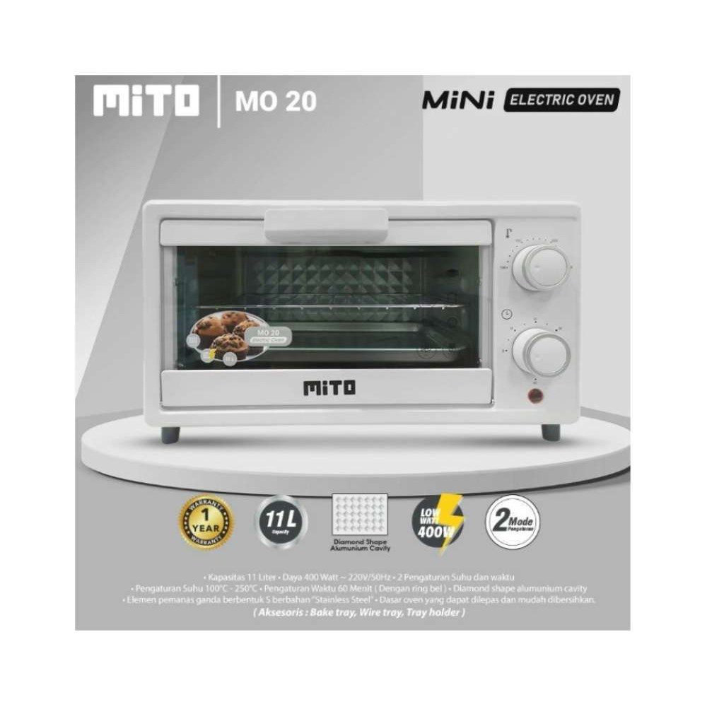 Oven Listrik Mito MO 20 Kapasitas 11Liter MITO MO-20