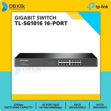 &quot;Switch TP Link TL-SG1016 16 Port Gigabit Rackmount - TPLink TL SG1016&quot;